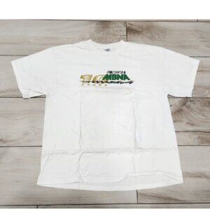 Vtg MBNA Motorsports Racing On The Edge Graphic T-Shirt XL Rubbin' is Racin'